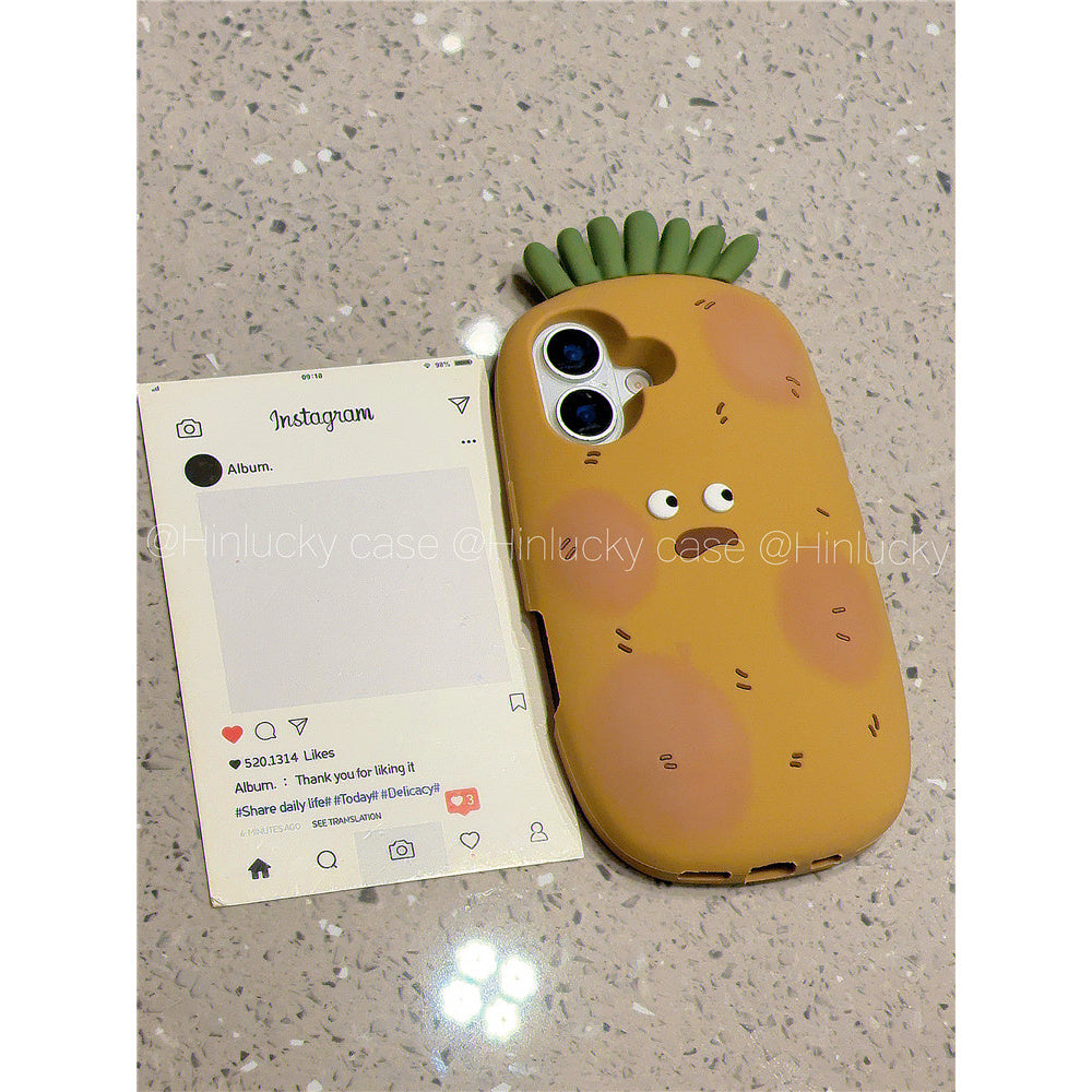 Ameigas Funny Cartoon Potato Silicone Protective iPhone Case