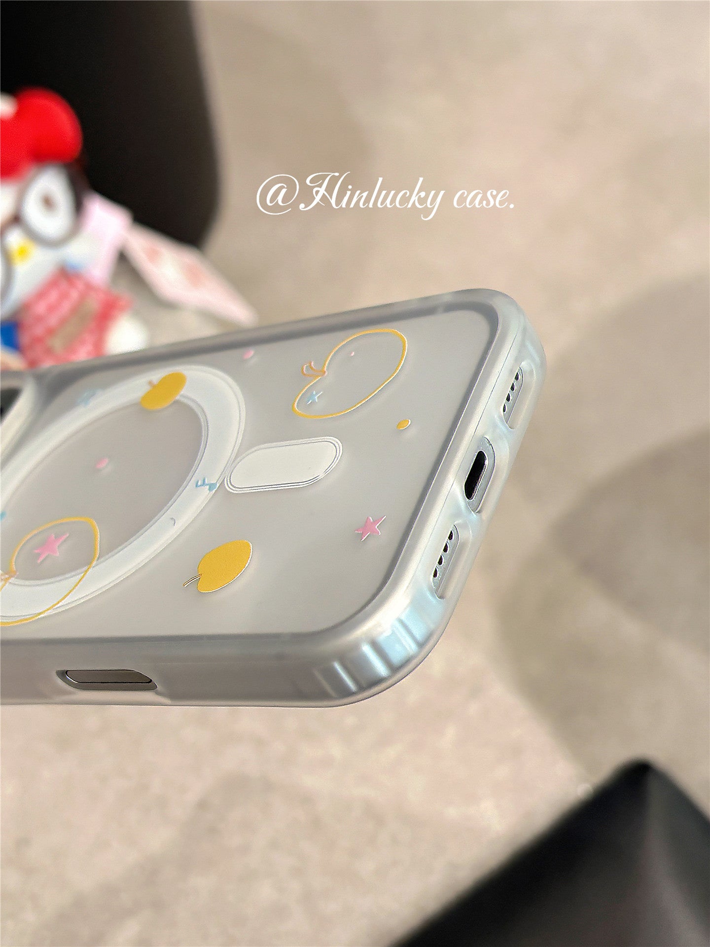 Ameigas Honey Line Apple Case - Korean Instagram Style MagSafe Frosted Cover