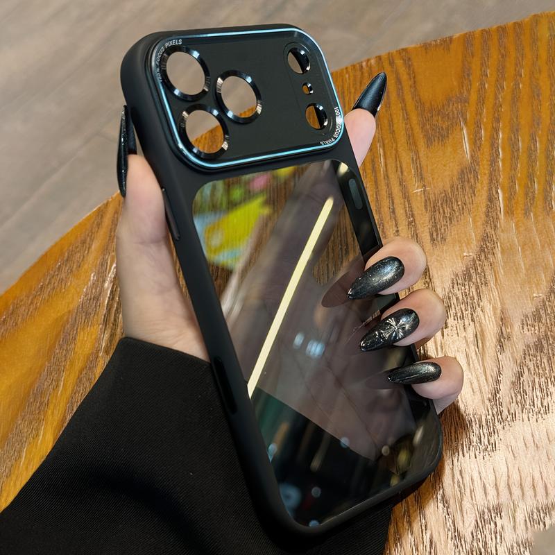 Ameigas Luxury Translucent Case with Metal Lens Frame