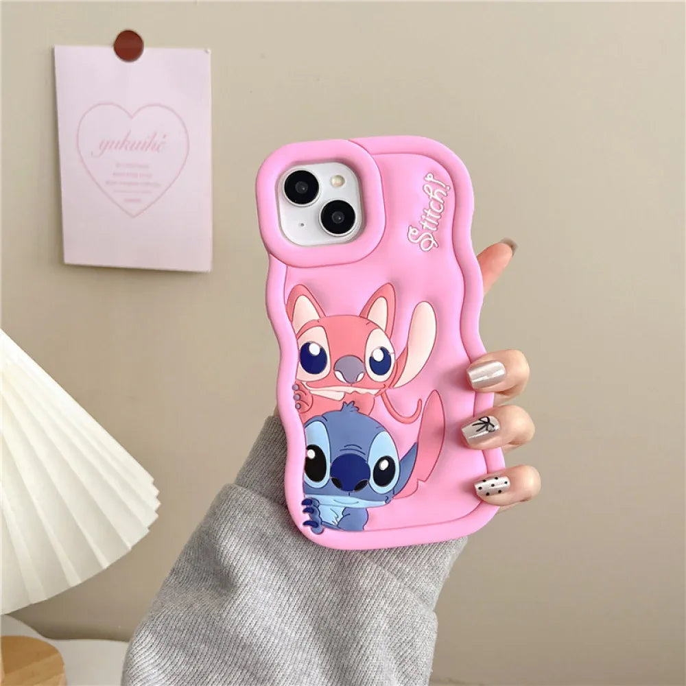 Ameigas 3D Cartoon Stitch Shockproof Phone Case for iPhone - Ameigas