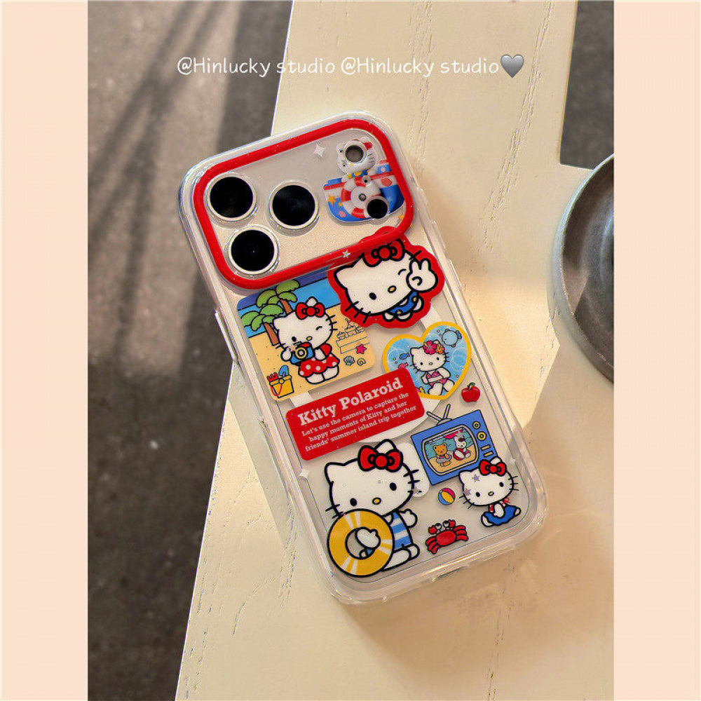 Ameigas GlitterGlide Kitten Case - Liquid Glitter Cat MagSafe Stand Cover for iPhone