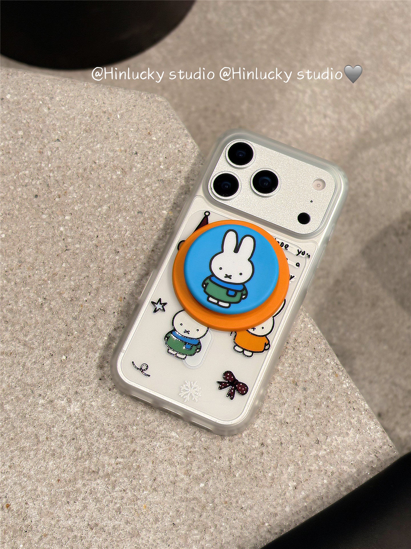 Ameigas Miffy-Inspired Stand Case - Japanese Korean Cute Bunny MagSafe Cover