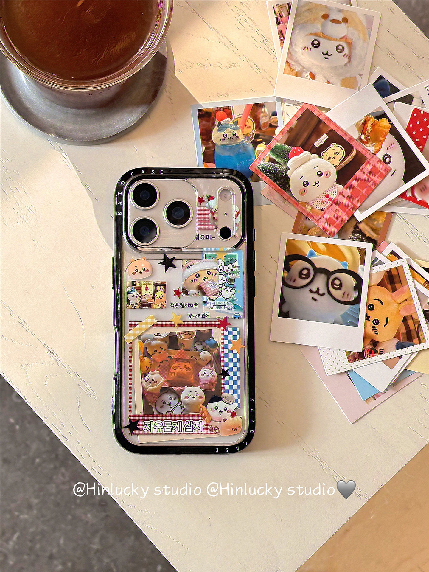 Ameigas Playful DIY Card Bear Full-Cover Protective Phone Case