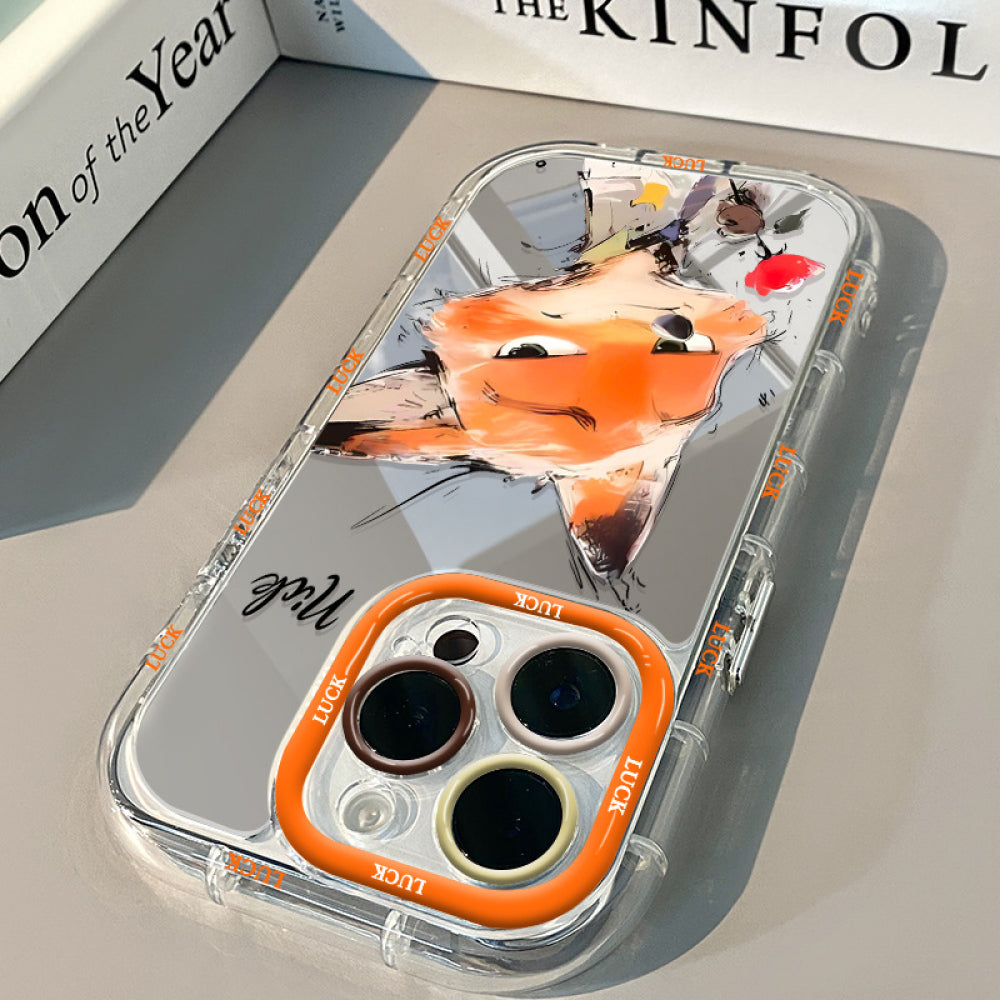 Ameigas Zootopia Judy & Nick Mirror Phone Case for iPhone