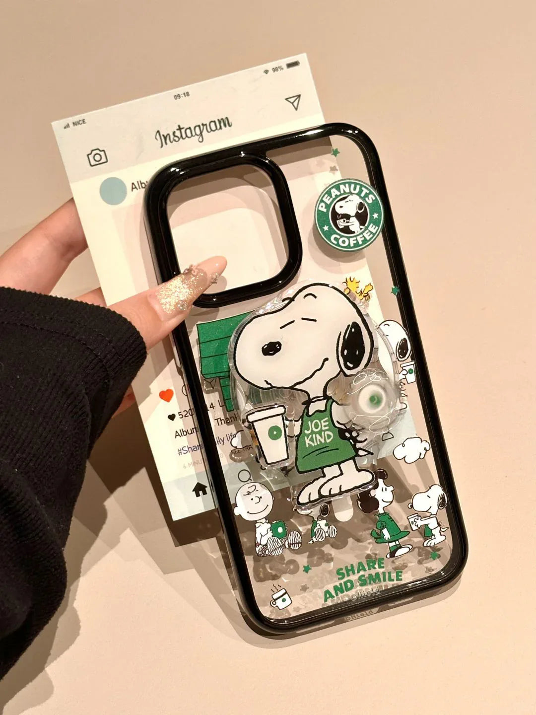 Ameigas Cute Coffee Snoopy Magnetic Phone Case - Ameigas