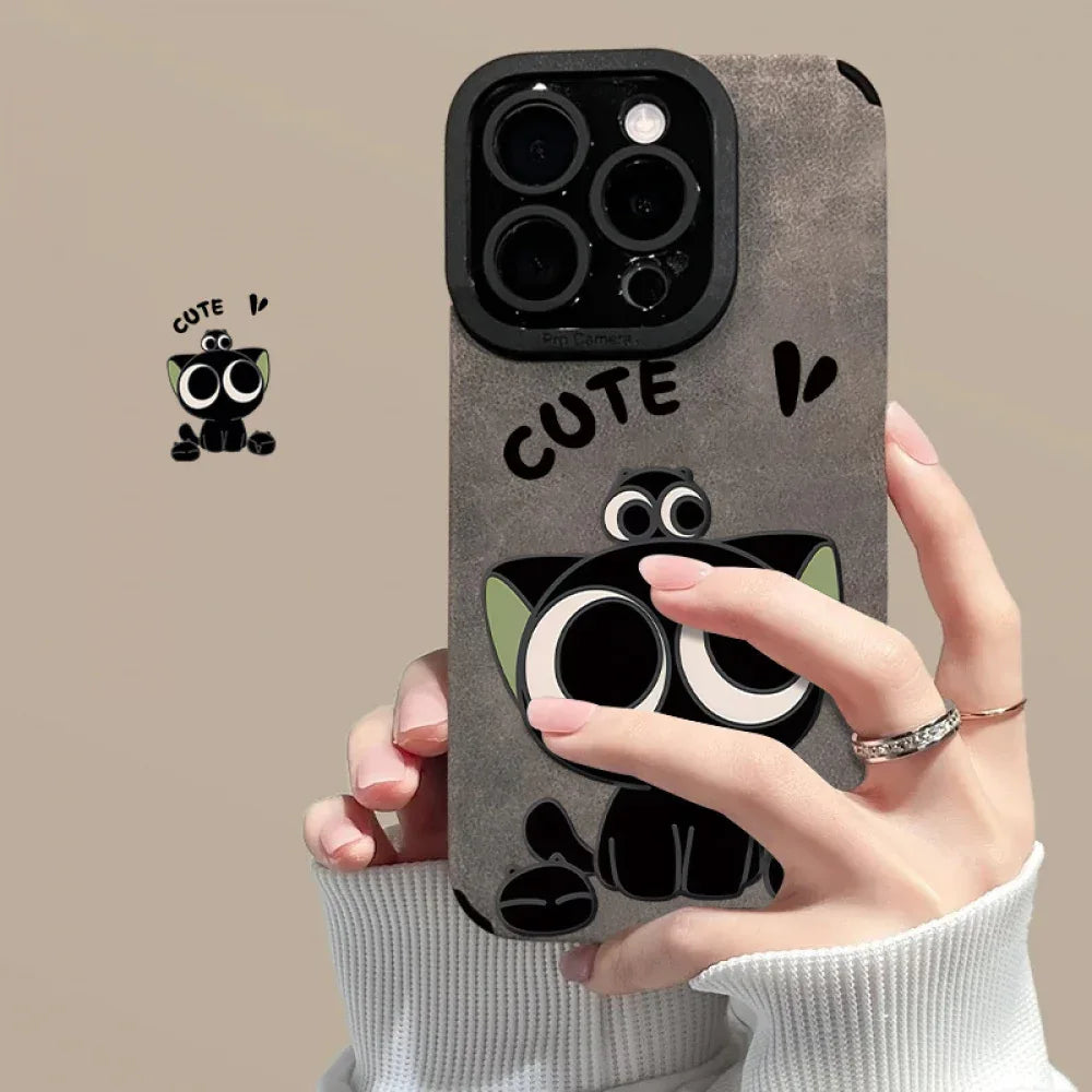 Ameigas Cute Cartoon Couple Phone Case for iPhone 17 Pro Max / 15 / 14 PM – Soft Shockproof Protective Cover - Ameigas