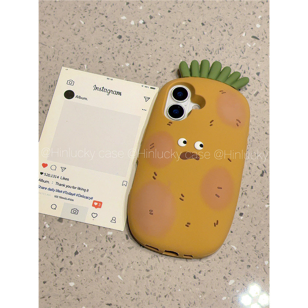 Ameigas Funny Cartoon Potato Silicone Protective iPhone Case