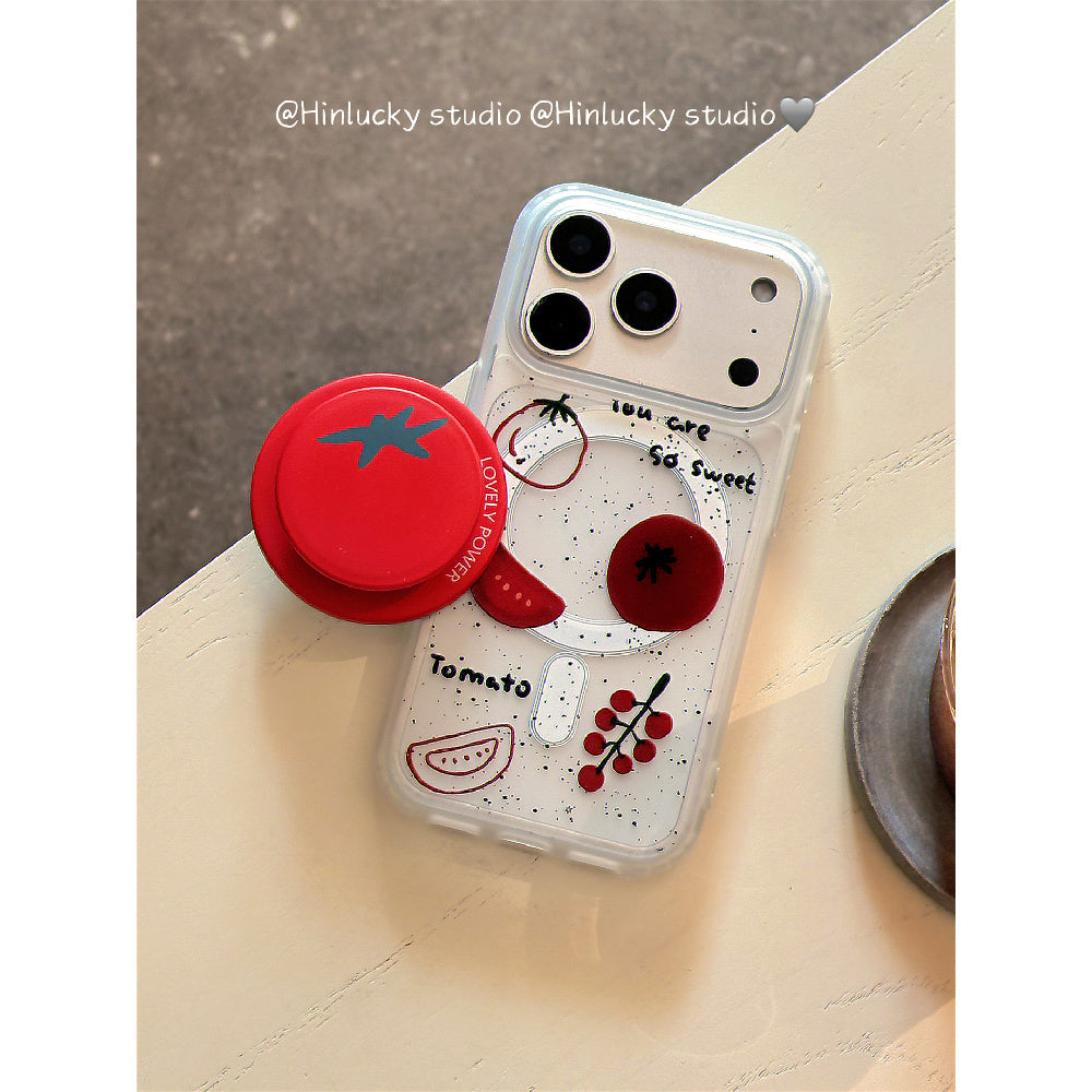 Ameigas Ink Tomato Magnetic Stand Phone Case