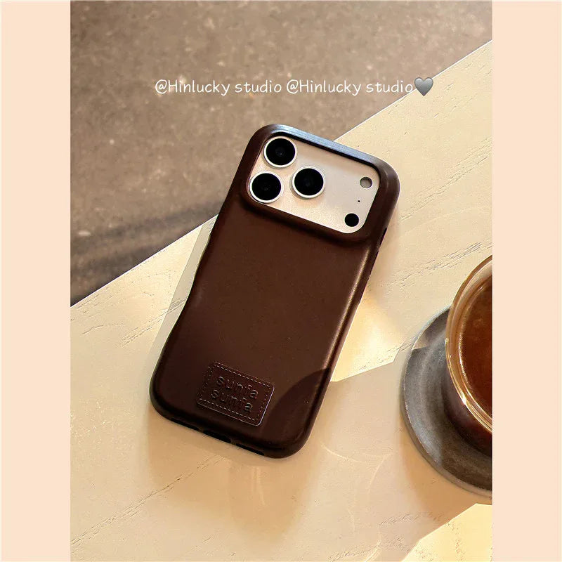 Ameigas Autumn Minimal Star Charm Leather Protective Case - Ameigas