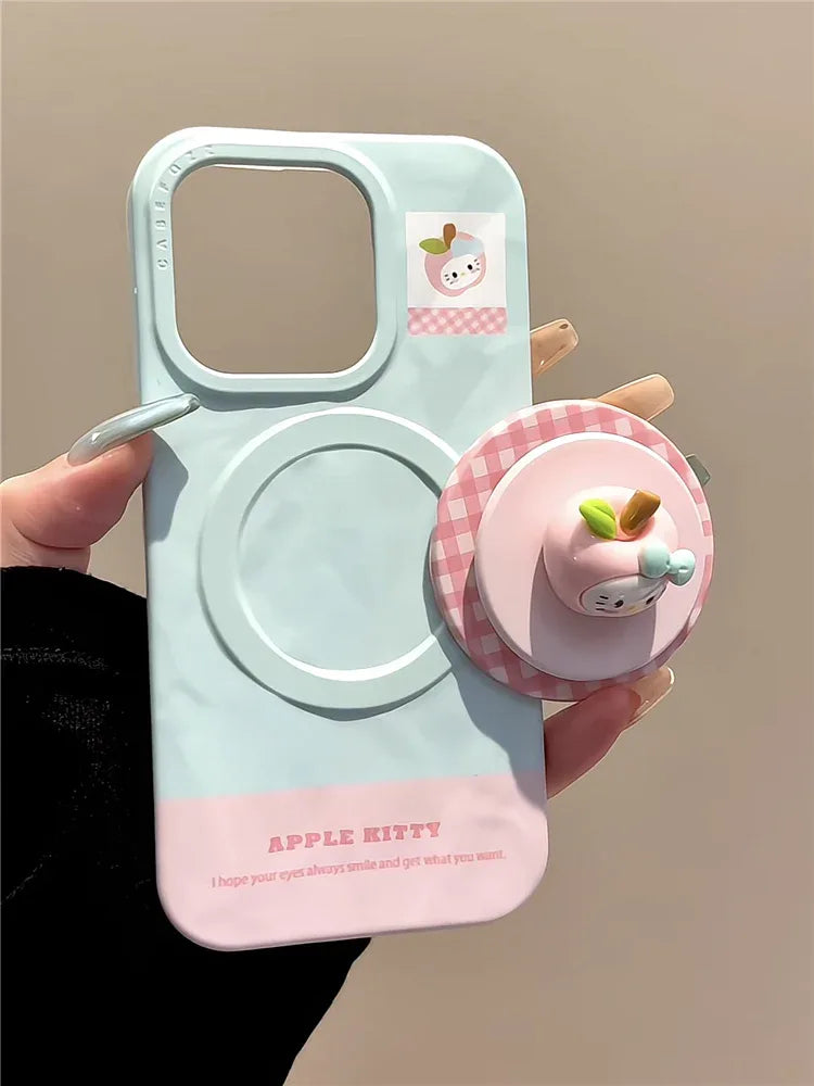 Ameigas Crinkle Pink Case - Apple & Kitten 2-in-1 MagSafe Cover - Ameigas