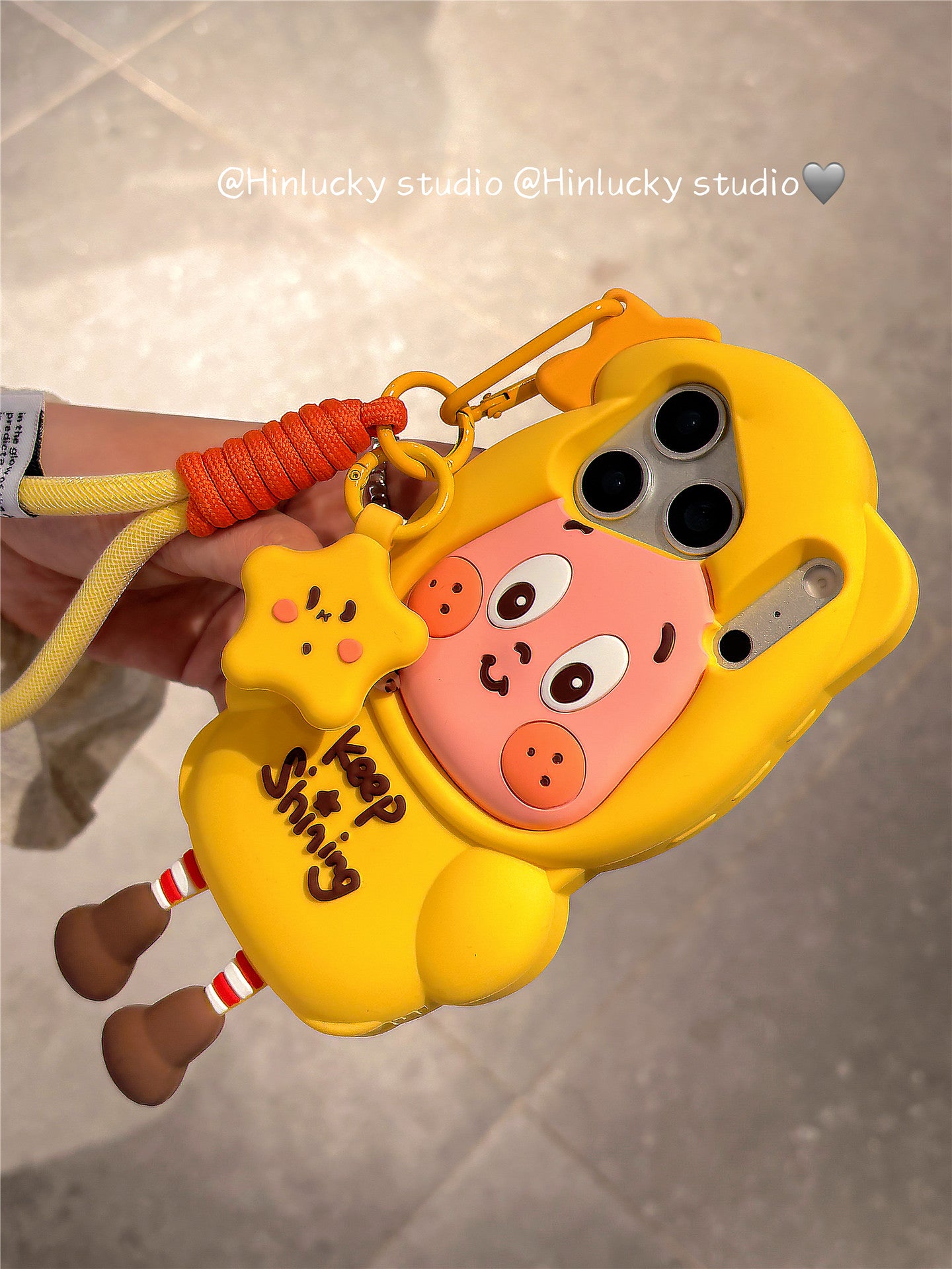 Ameigas Star Boy Pop-Out Case - 3D Cartoon Character with Detachable Strap & Full Guard