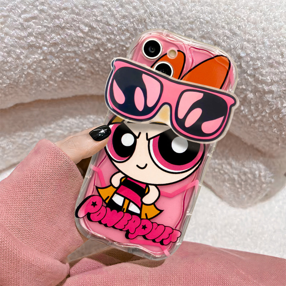 Ameigas Powerpuff Girls Silicone Case with Sunglasses Stand