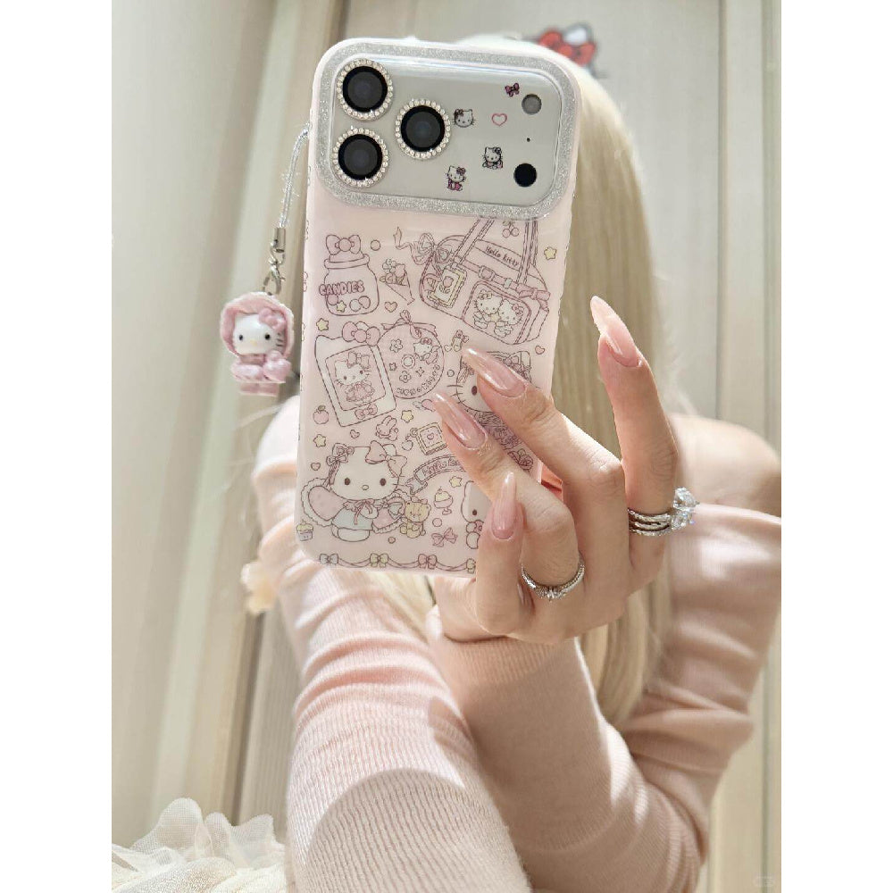 Ameigas Luxury KT Cat Handbag Illustration Phone Case