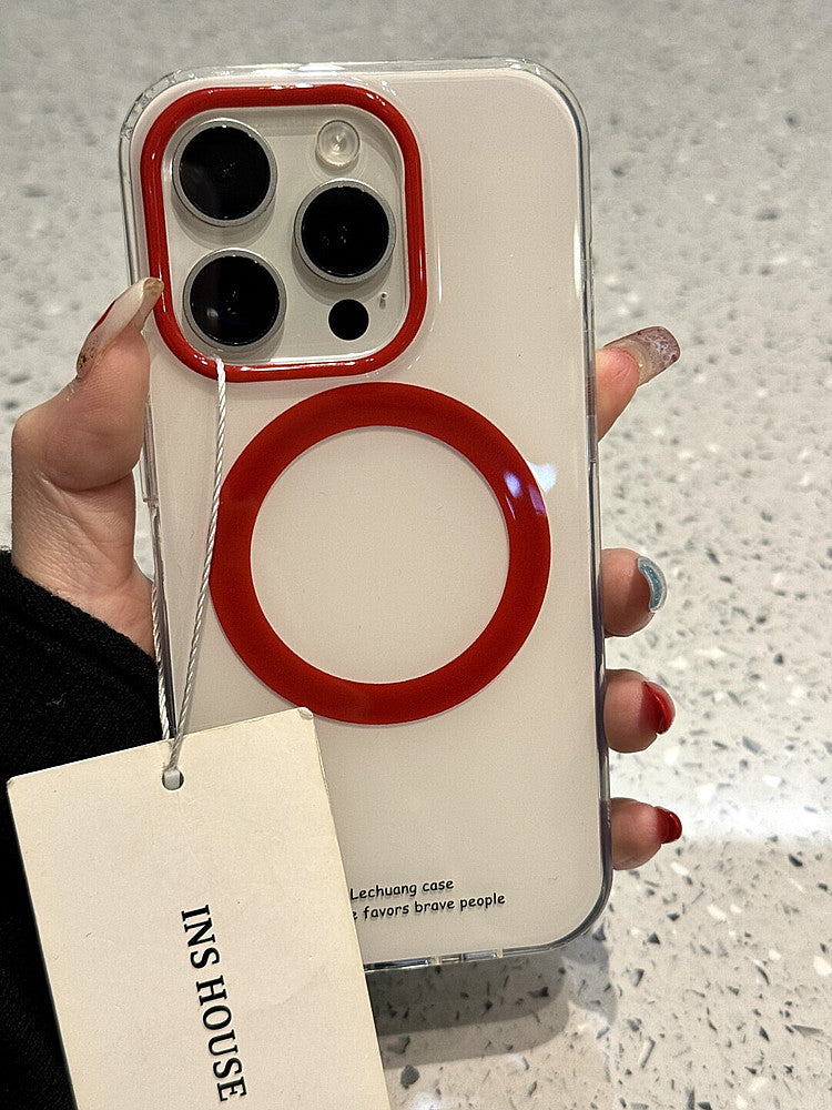 Ameigas Minimalist Red Magnetic Stand Protective Case