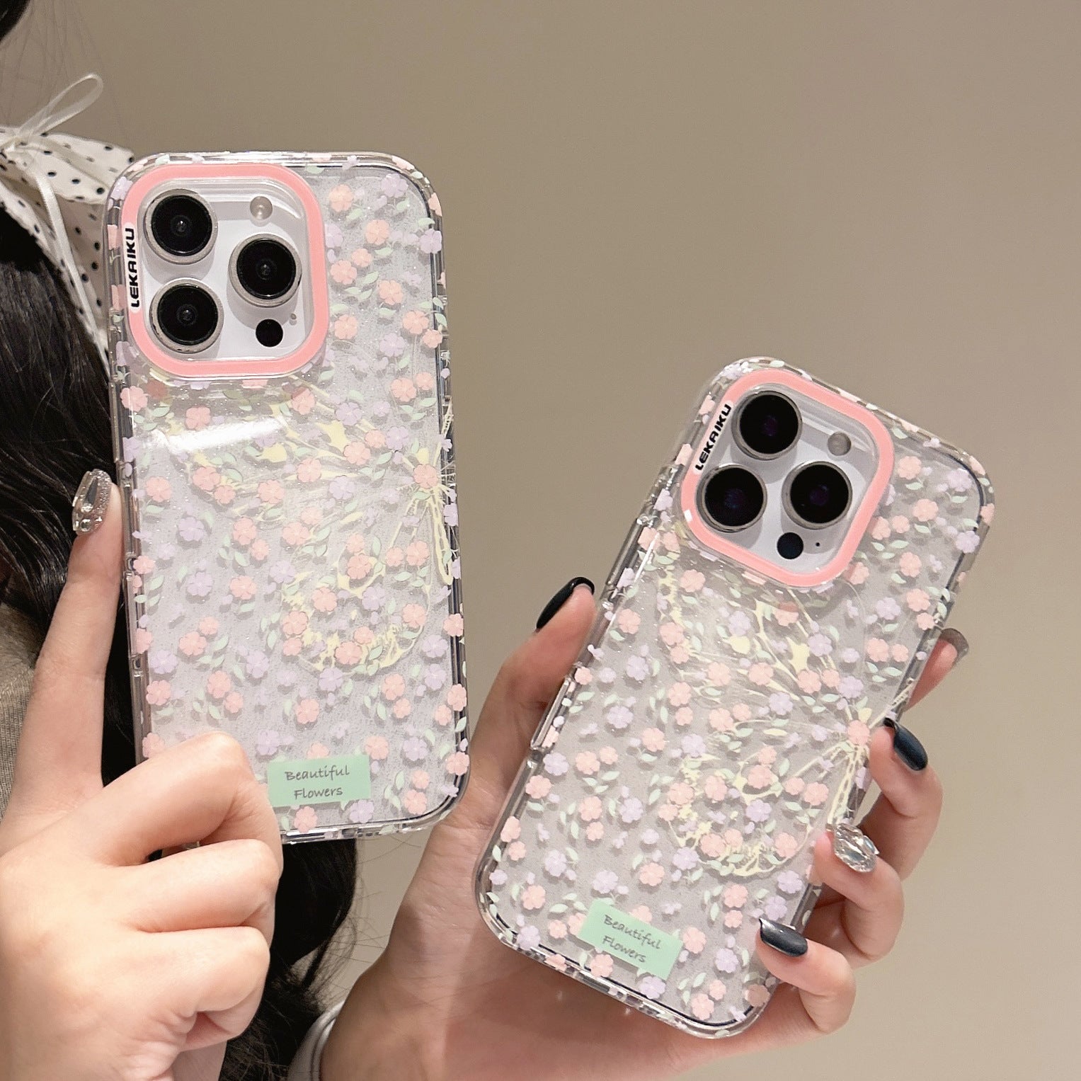 Ameigas Full Screen Flowers & Butterflies Protective Phone Case