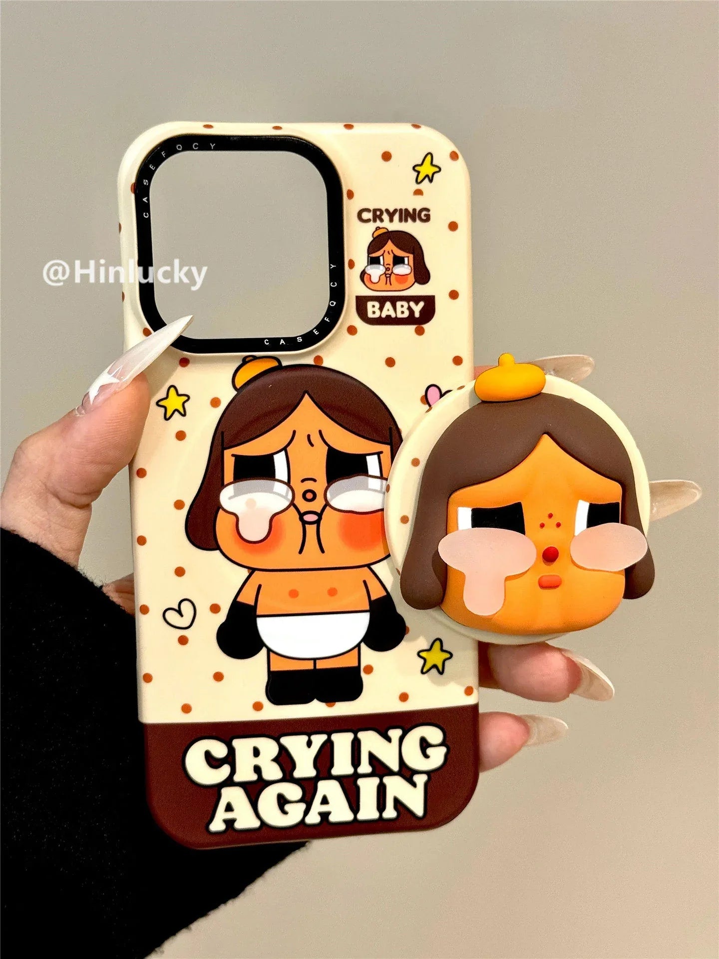 Ameigas 3D Tear-Drop Kid Case - Pop-Out Crying Baby with Magic Card Stand - Ameigas