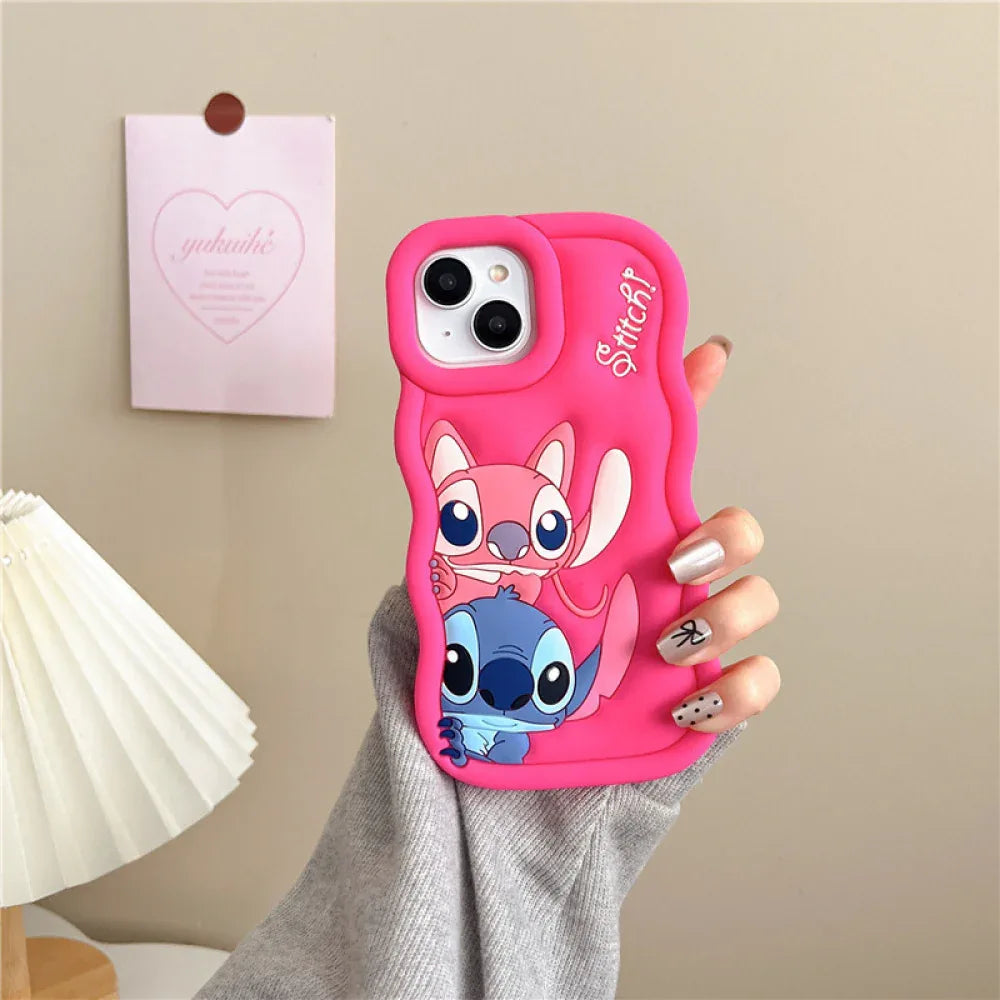 Ameigas 3D Cartoon Stitch Shockproof Phone Case for iPhone - Ameigas