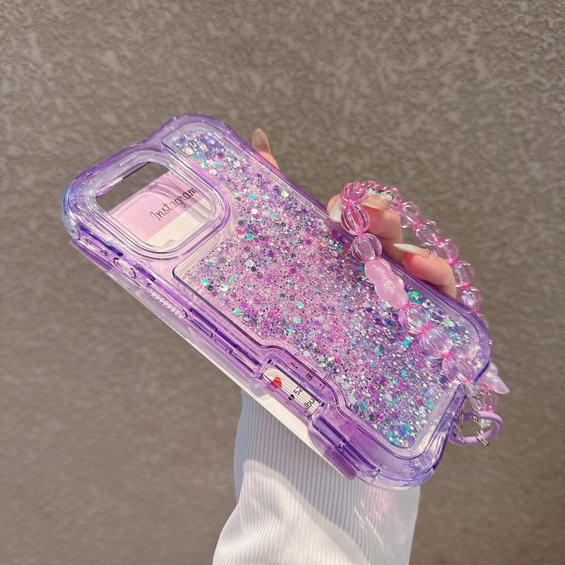 Ameigas Glitter MagSafe Bracelet Anti-Fall Phone Case