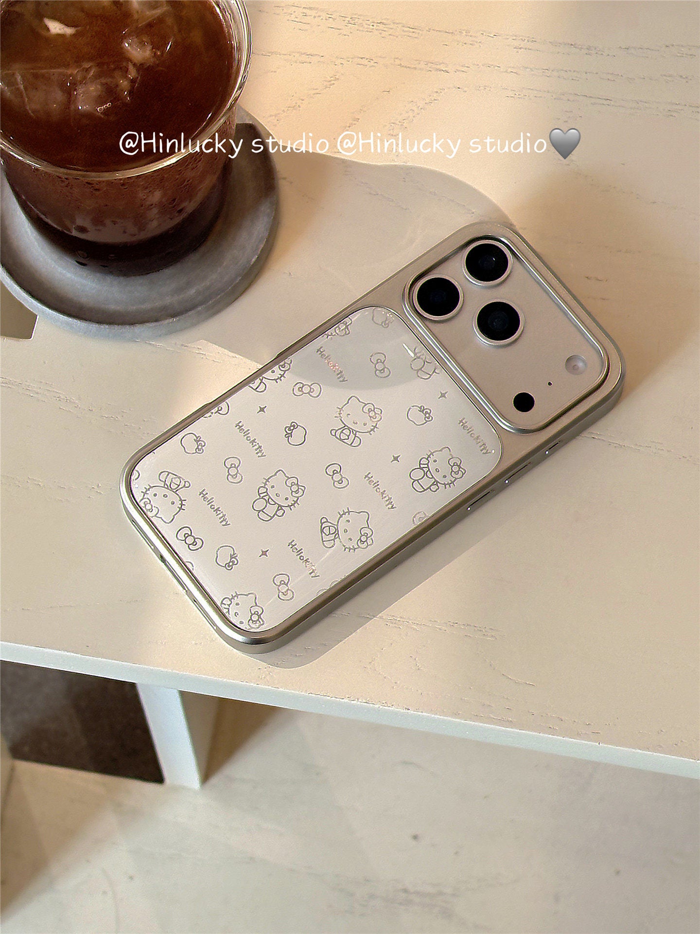 Ameigas Ins Cute Cartoon Cat Electroplated Phone Case