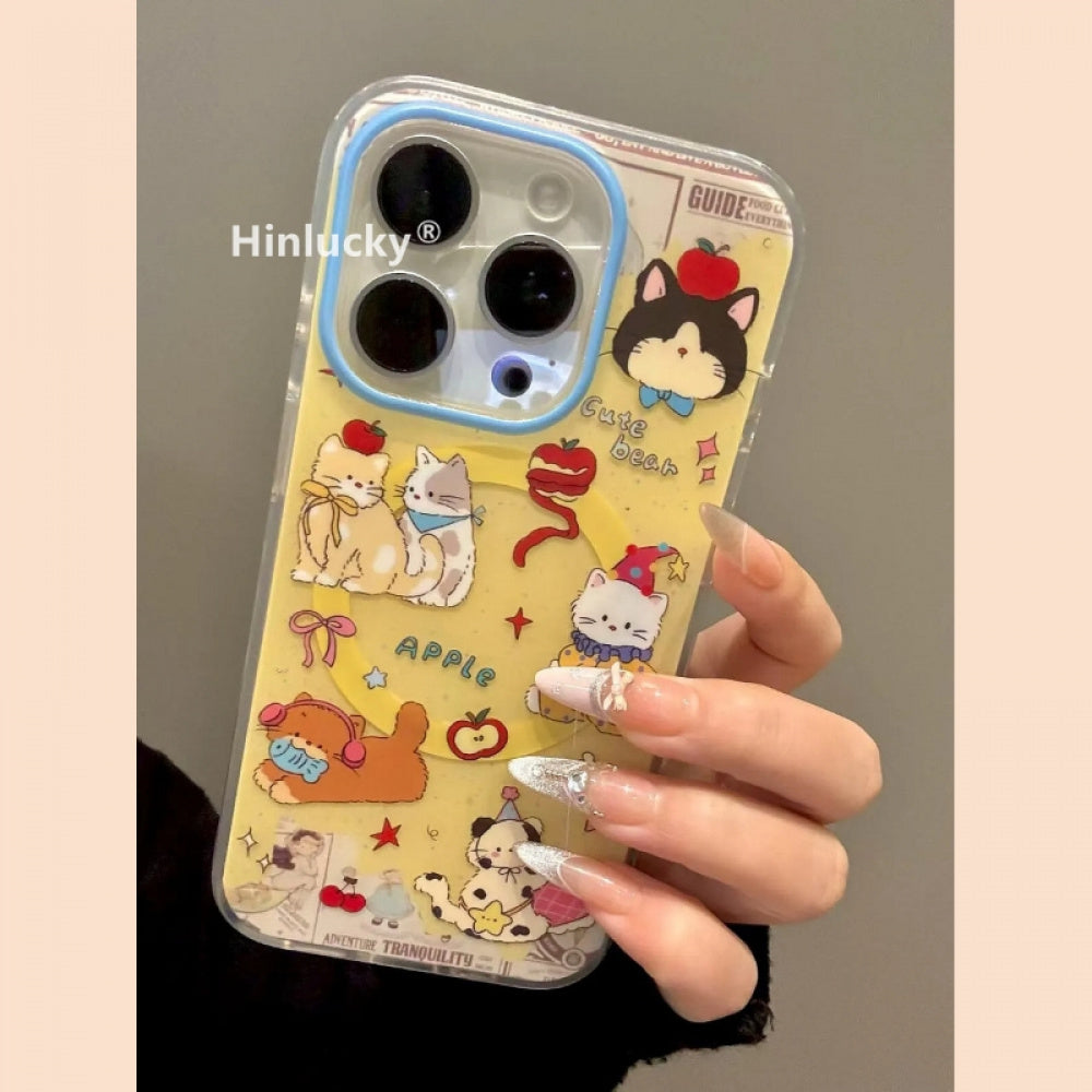 Ameigas Peek-a-Boo Kitty Case - Interactive Wobble Cat MagSafe Cover with Stand