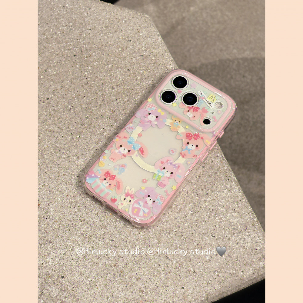 Ameigas Sweetheart Bunny Case - Dessert Love Rabbit MagSafe Stand Cover