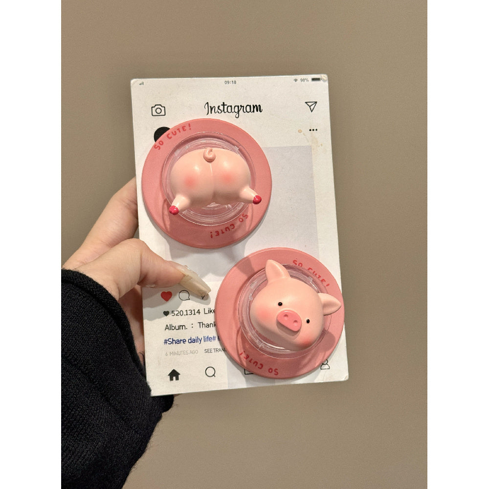 Ameigas Pink Pig Magnetic Stand Cute Phone Case
