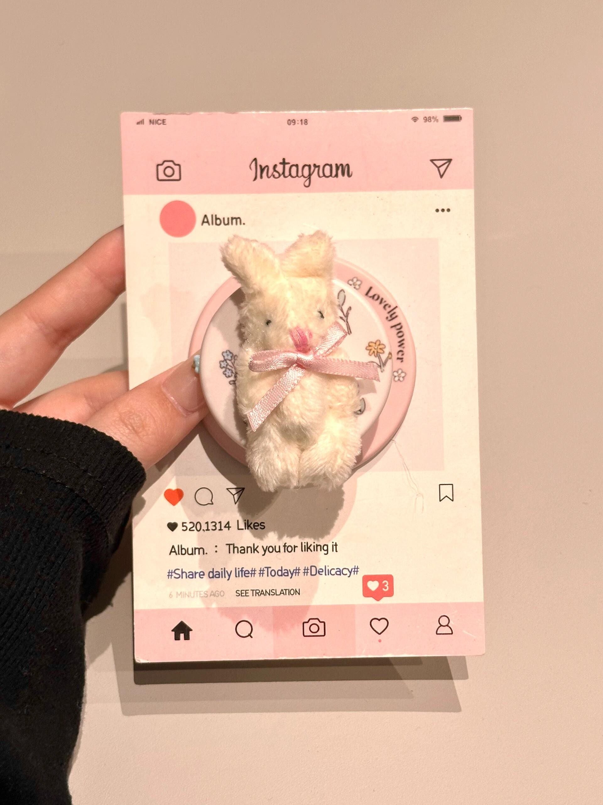 Ameigas Spring Floral Bunny Case - Pink Blossom & Rabbit Print with Full-Body Magnetic Protection