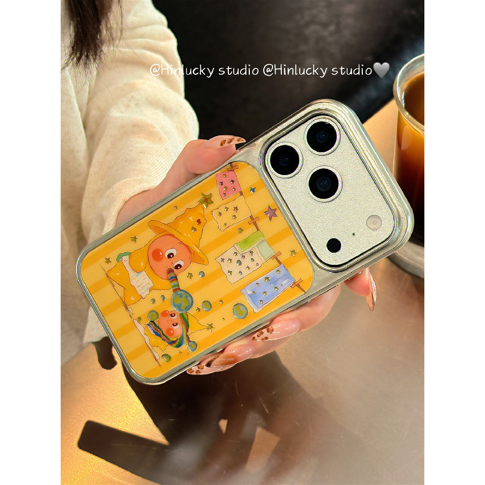 Ameigas Gilded Starfolk Case - Japanese Korean Cartoon Star People Electroplated Cover
