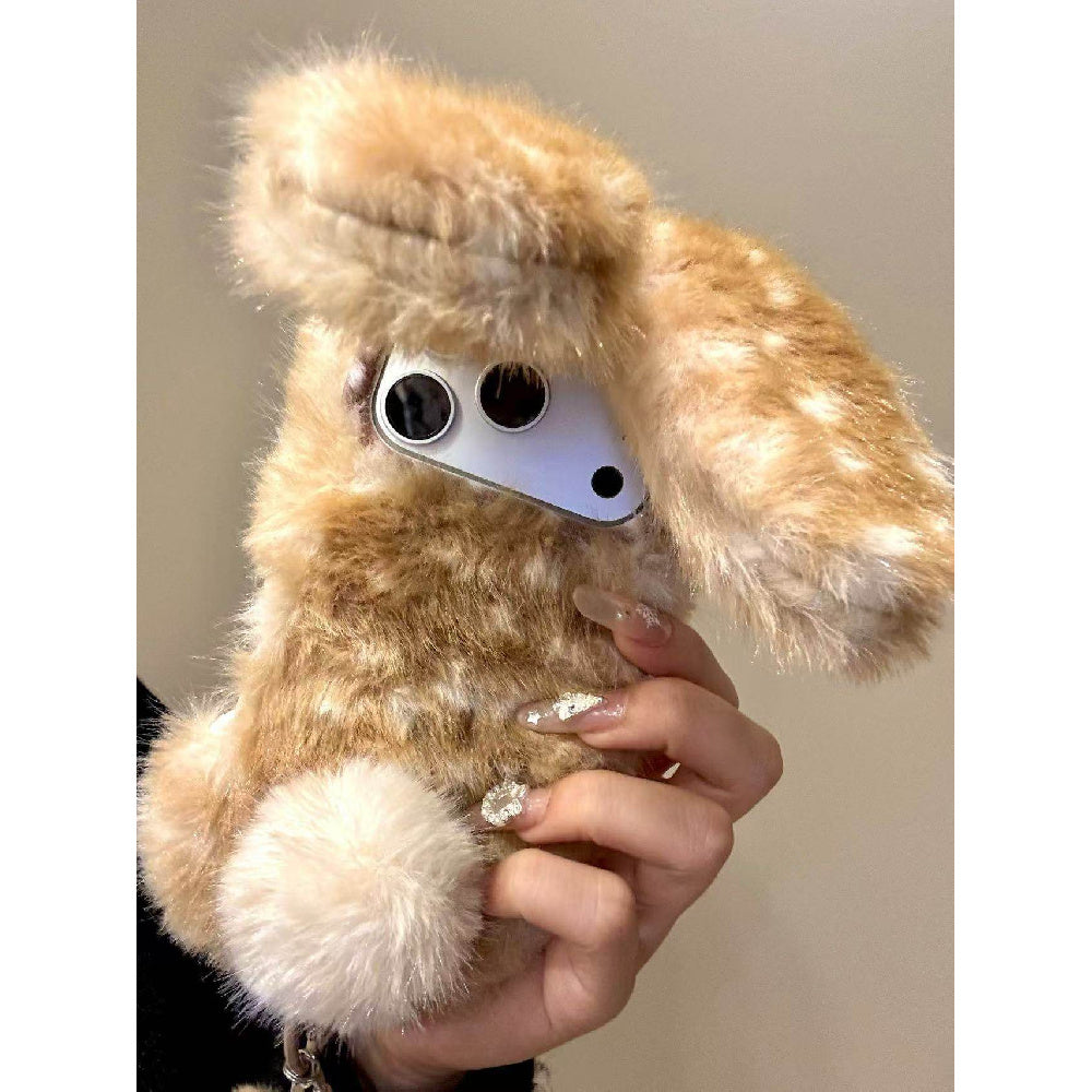 Ameigas Plush Bunny Polka Dot Cute Phone Case