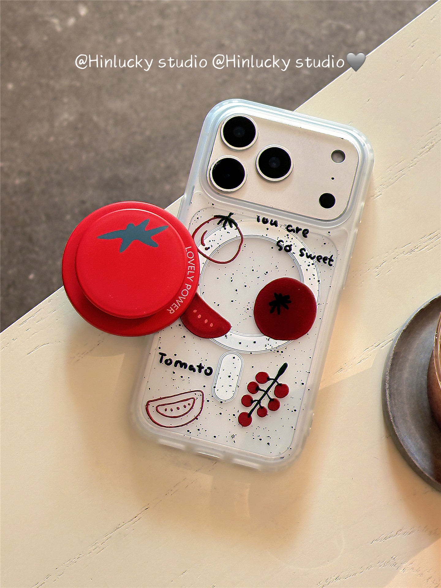 Ameigas Ink Tomato Magnetic Stand Phone Case