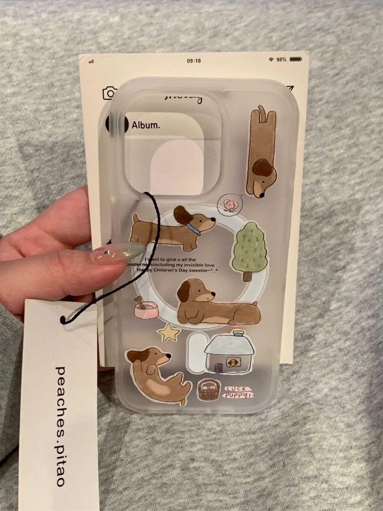 Ameigas Dachshund House Magnetic Card Holder Stand Case - Ameigas