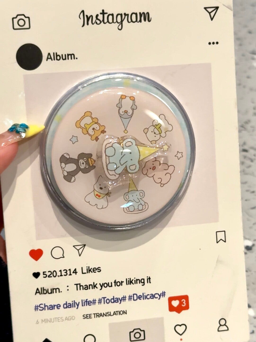 Ameigas Full Icon Doll Magnetic Rotating Stand Phone Case