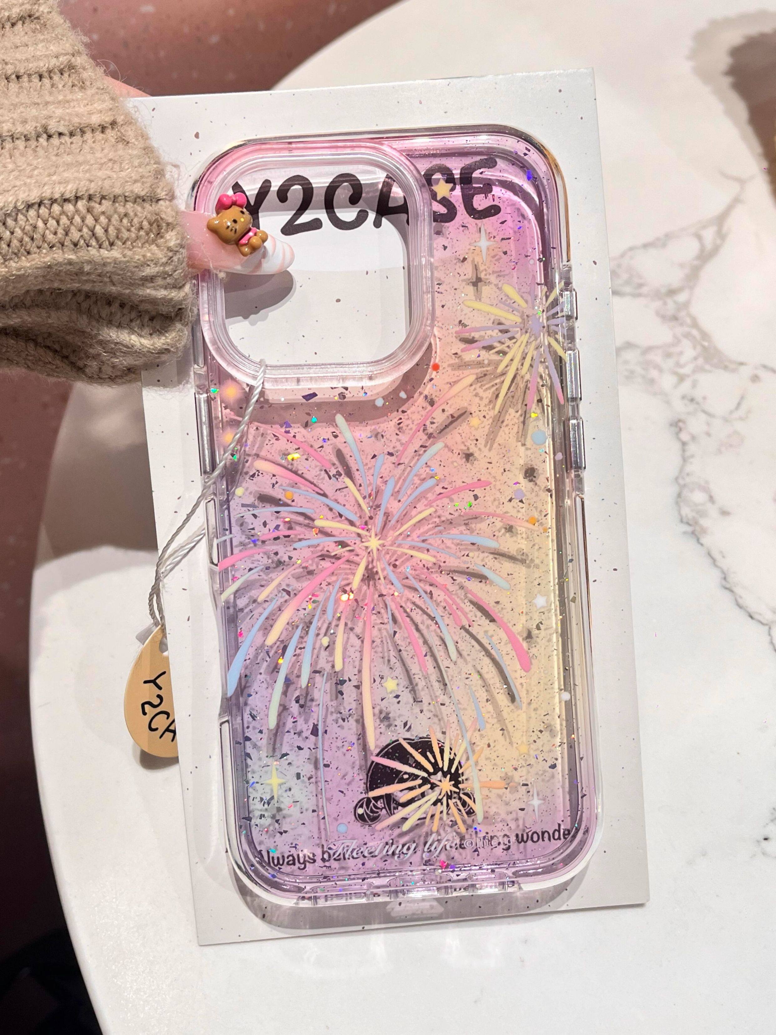 Ameigas New Year Fireworks Case - Colorful Sparkling Silicone Design with Full-Body Drop Protection