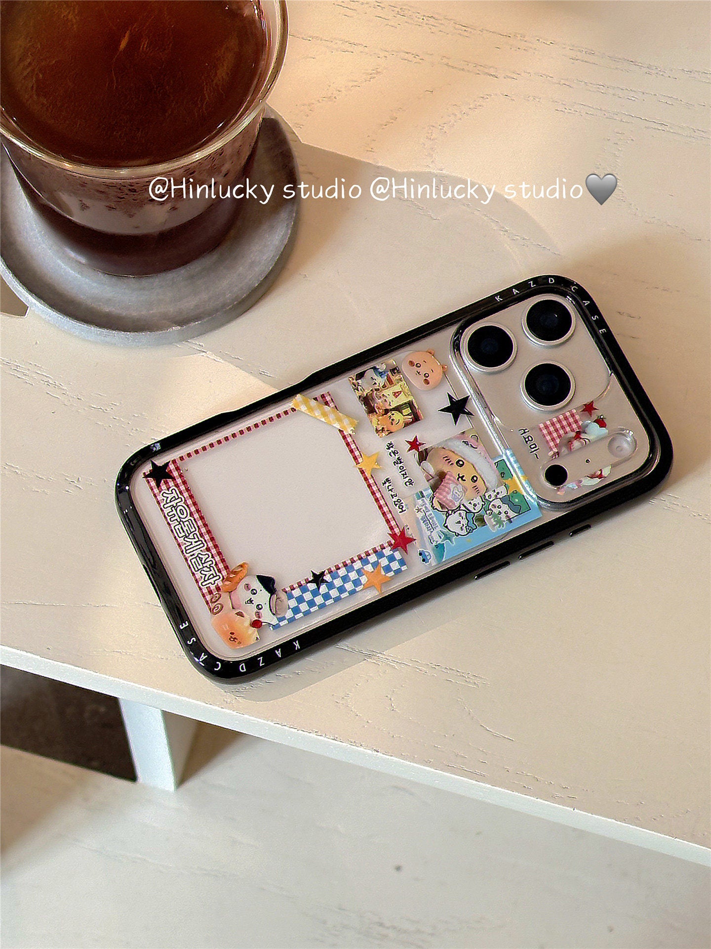 Ameigas Playful DIY Card Bear Full-Cover Protective Phone Case