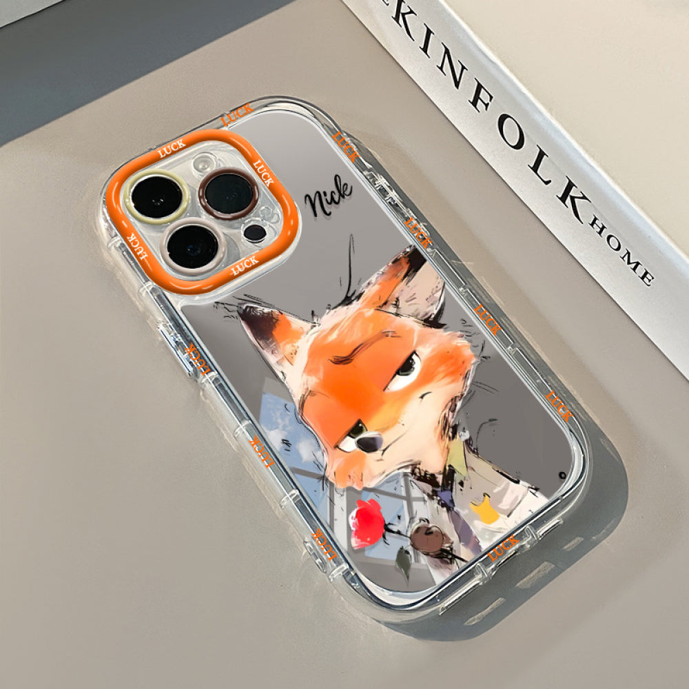 Ameigas Zootopia Judy & Nick Mirror Phone Case for iPhone