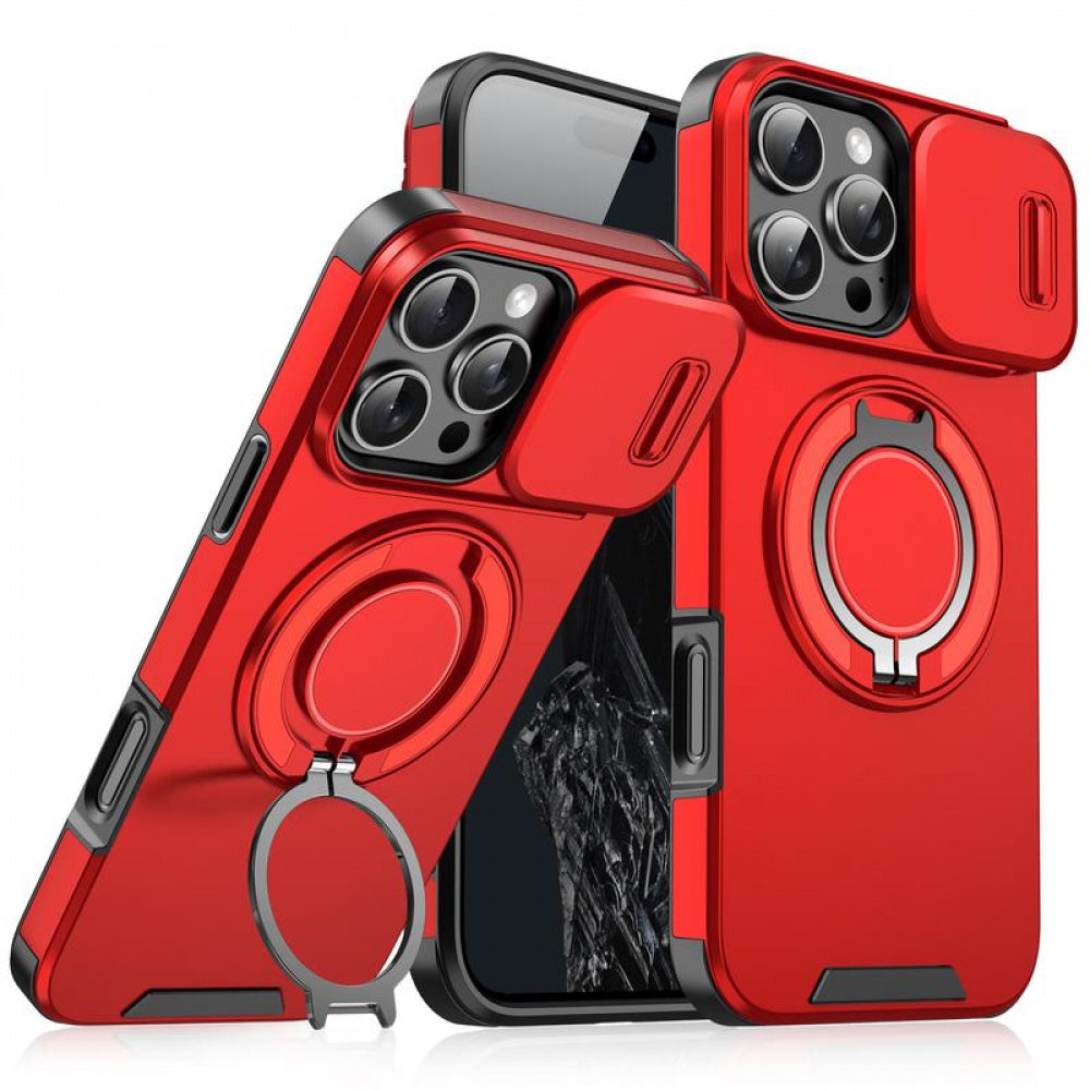Ameigas Ring Stand Protective Phone Case with Camera Guard