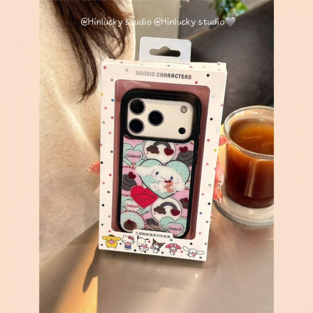 Ameigas Sanrio Heart Gold-Plated Magnetic Protective Phone Case