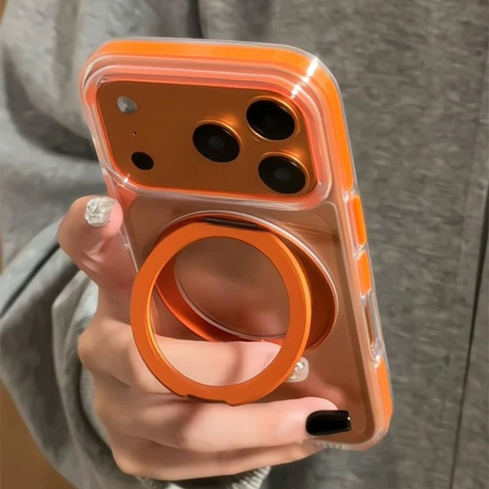 Ameigas Ice Crystal Magnetic Stand Phone Case – 360° Rotating Shockproof Cover