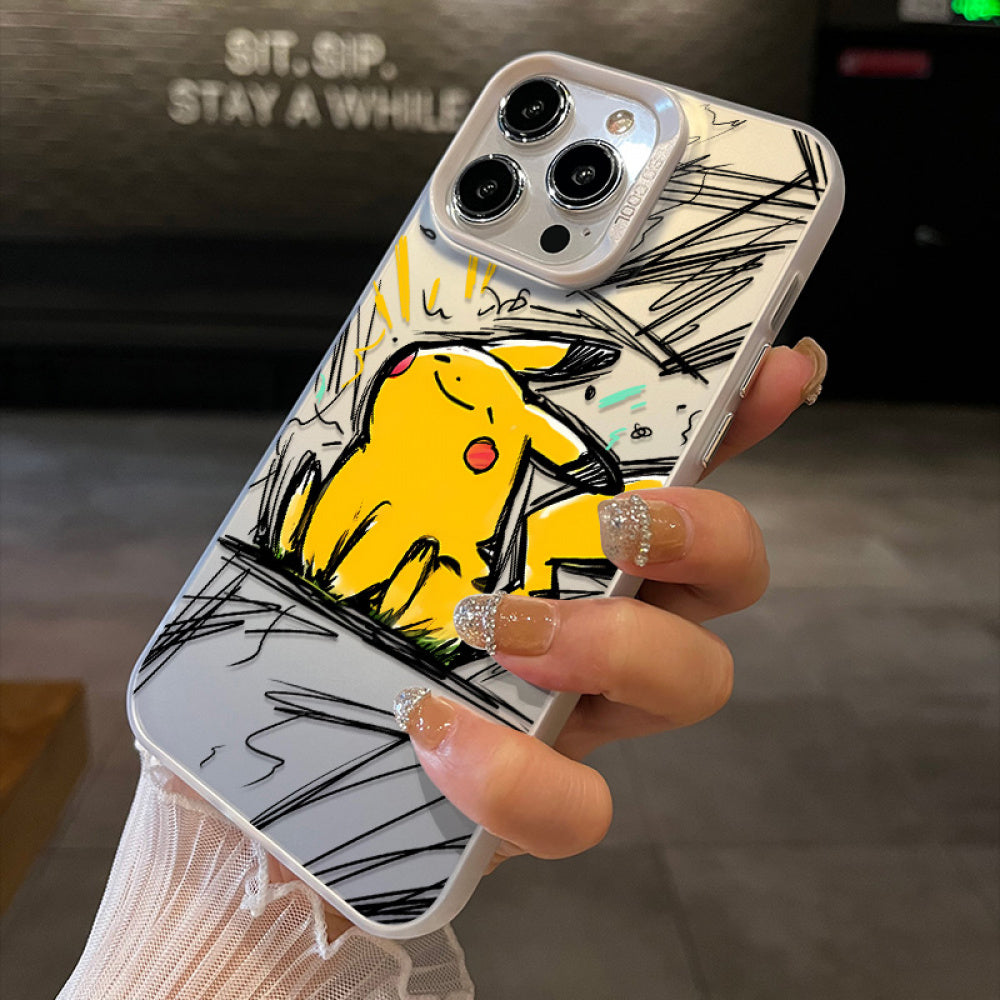 Ameigas Line Art Duck Cartoon Phone Case Soft Shockproof Cover
