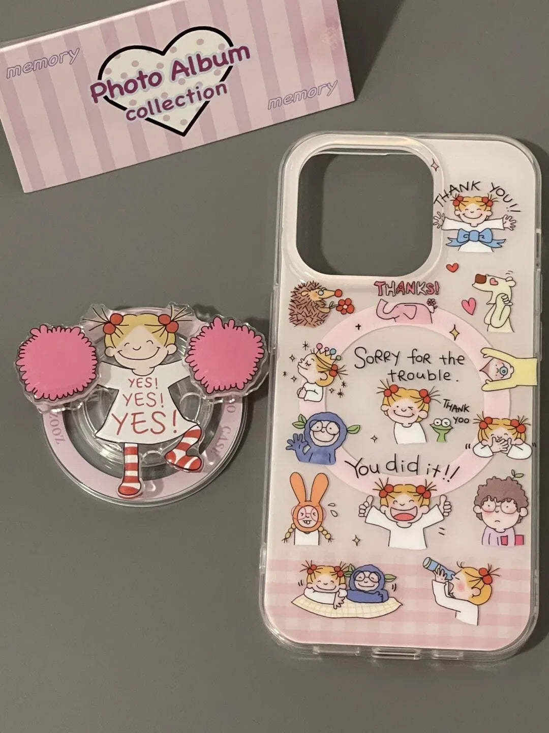 Ameigas Cheerleader Girl Magnetic Stand Dual-Layer Phone Case - Ameigas