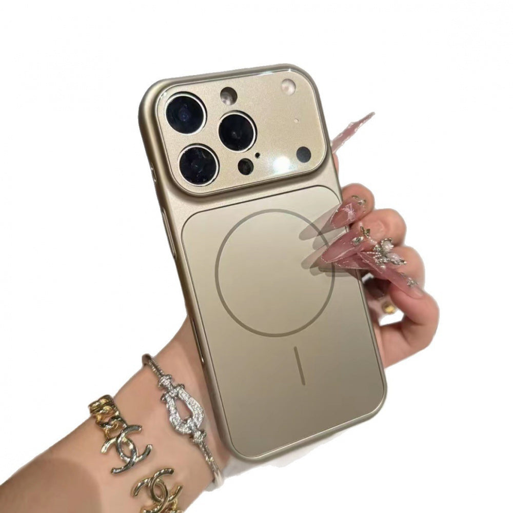 Ameigas Large Window Matte Glass Magnetic Phone Case