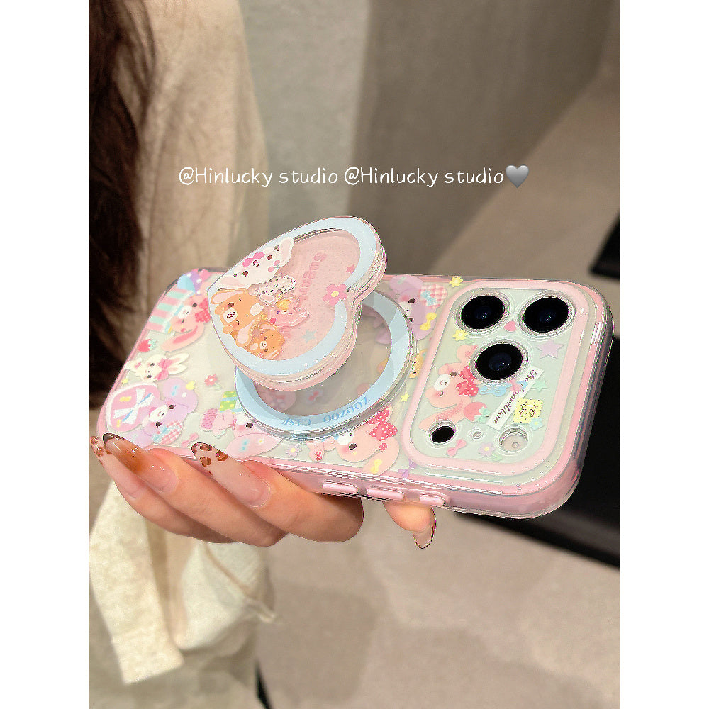 Ameigas Sweetheart Bunny Case - Dessert Love Rabbit MagSafe Stand Cover