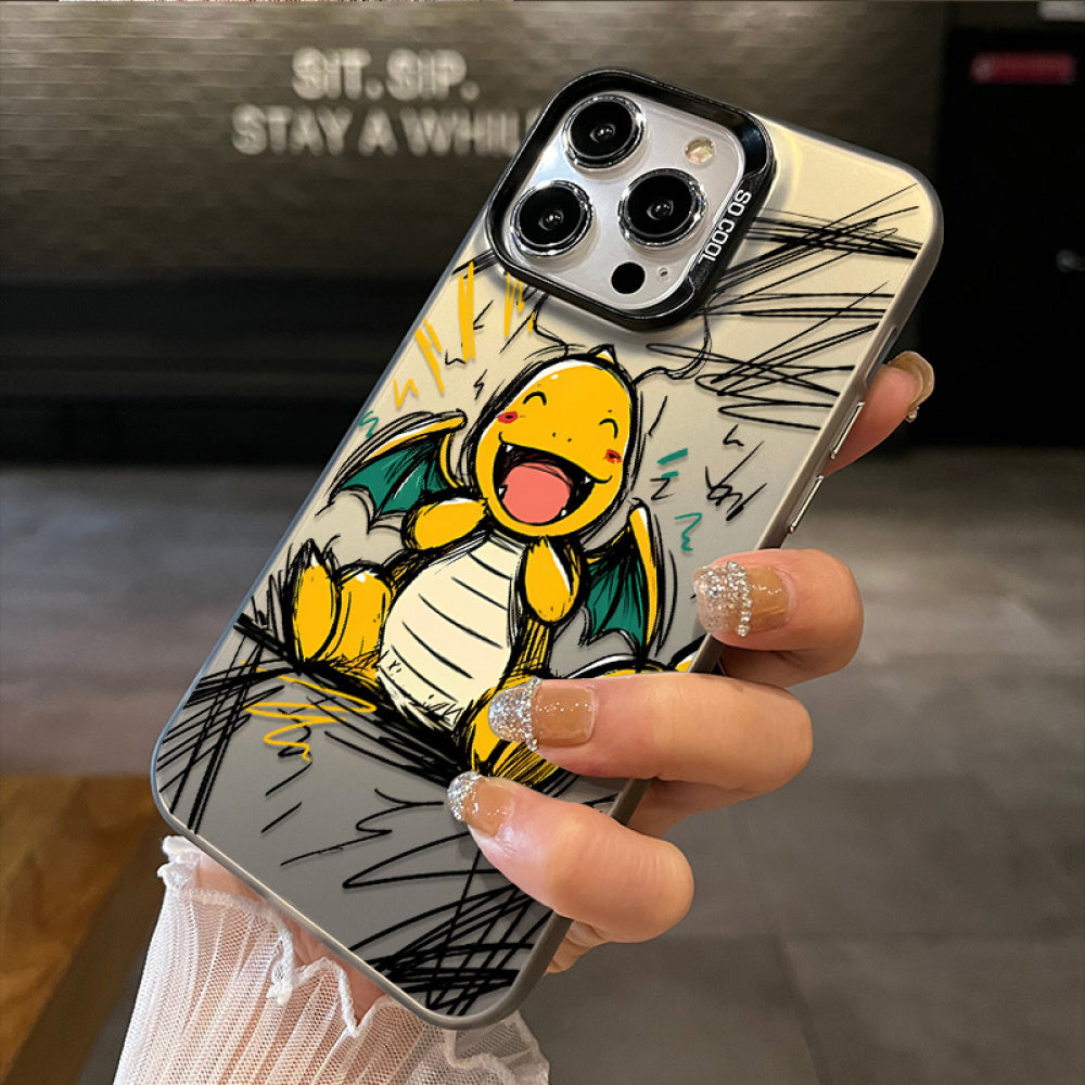 Ameigas Line Art Duck Cartoon Phone Case Soft Shockproof Cover