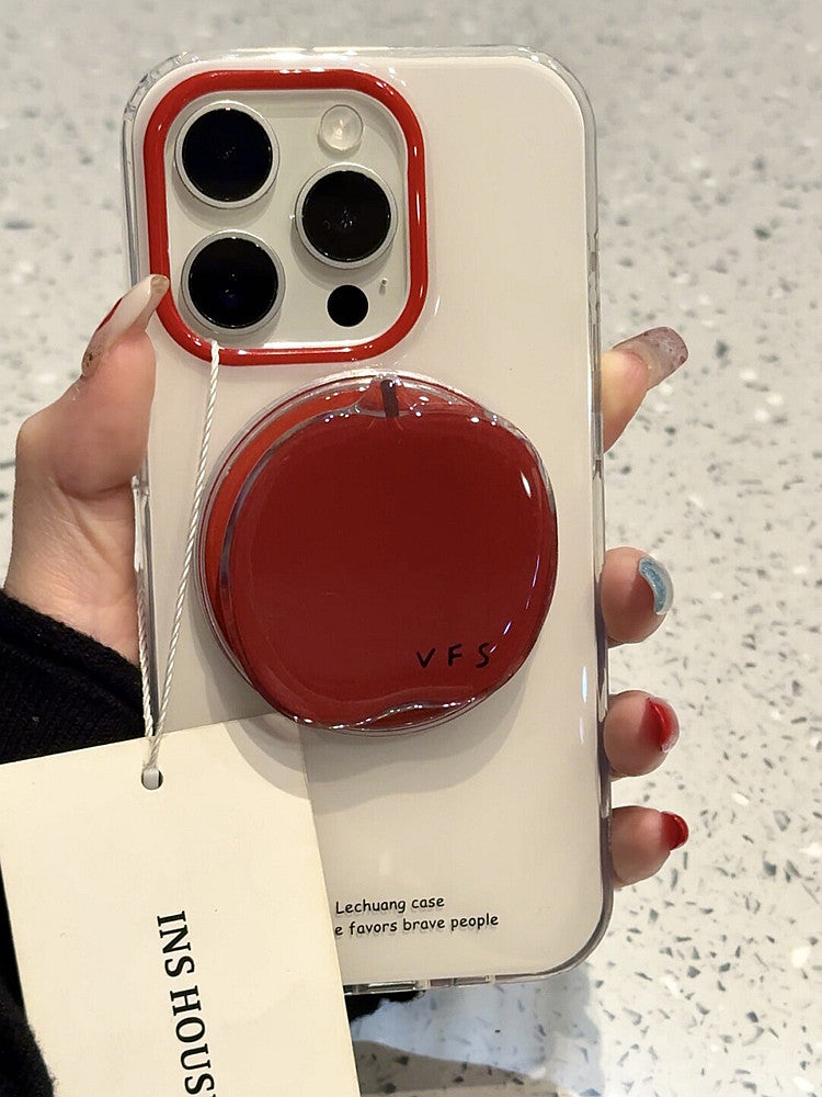 Ameigas Minimalist Red Magnetic Stand Protective Case