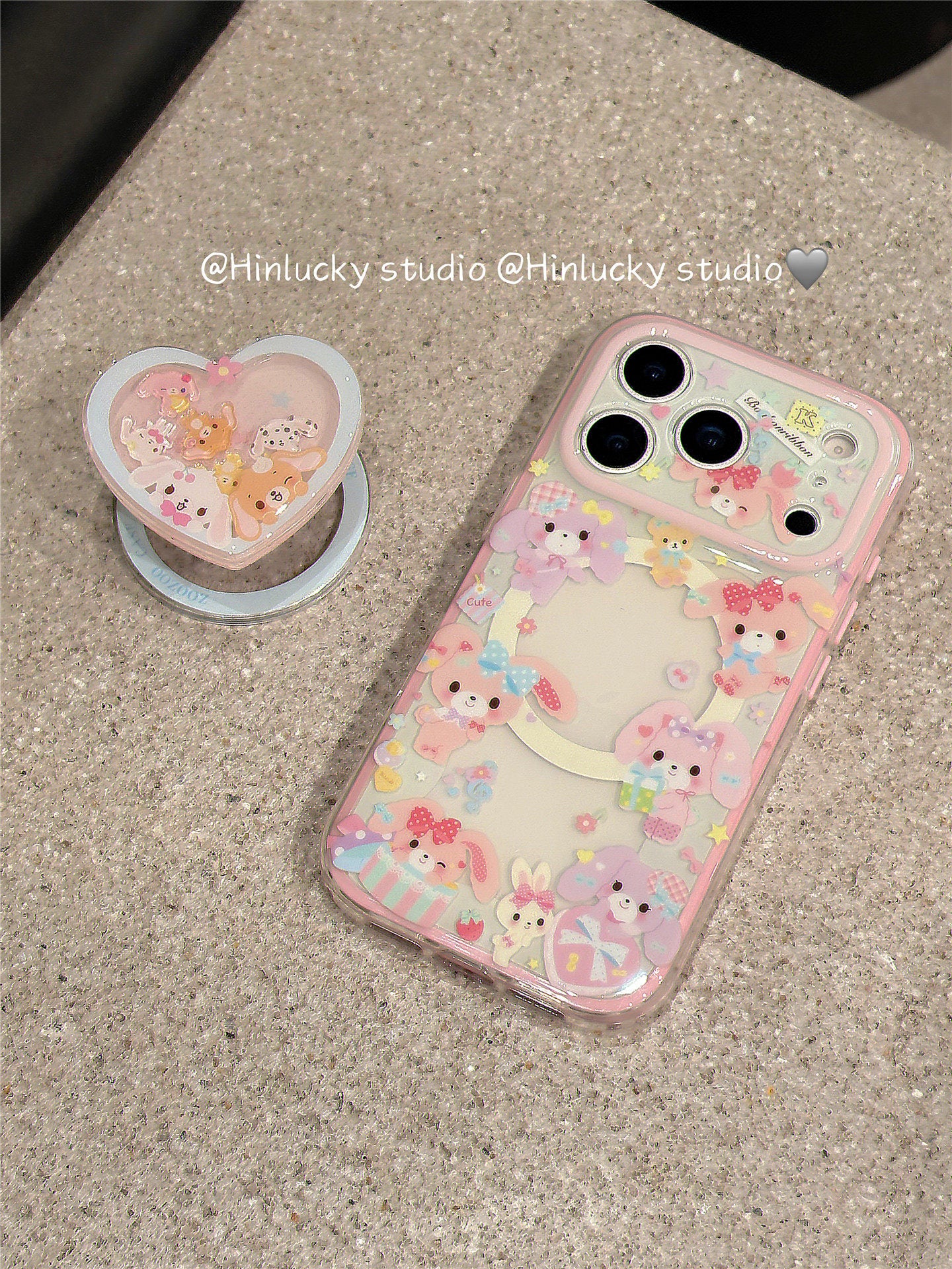 Ameigas Sweetheart Bunny Case - Dessert Love Rabbit MagSafe Stand Cover