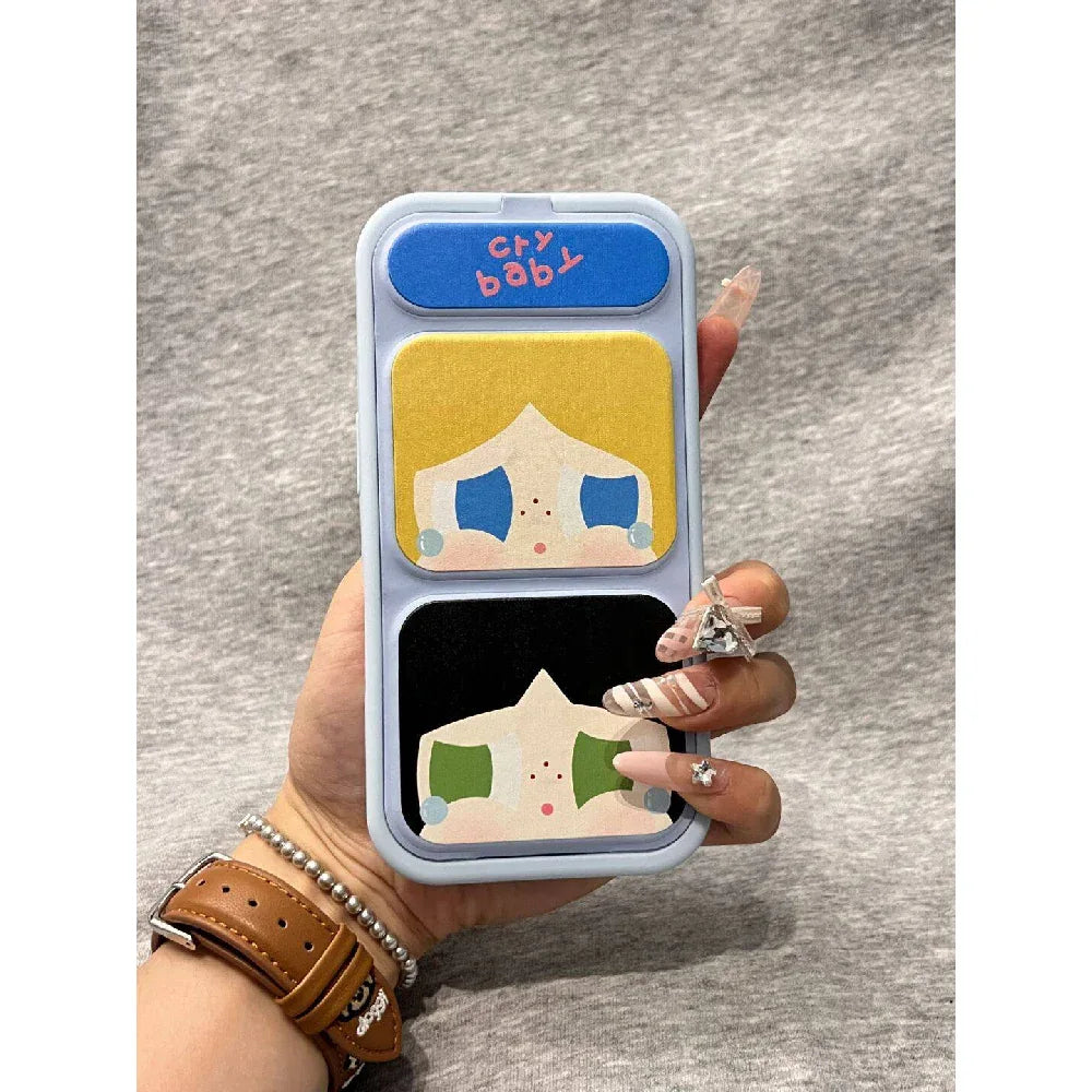 Ameigas Cartoon Candy Color Flip Stand Phone Case - Ameigas