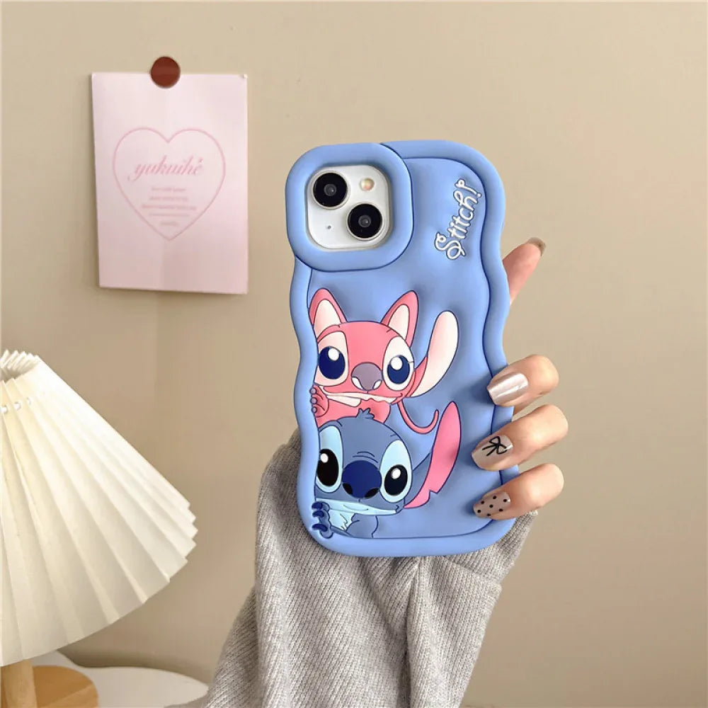 Ameigas 3D Cartoon Stitch Shockproof Phone Case for iPhone - Ameigas
