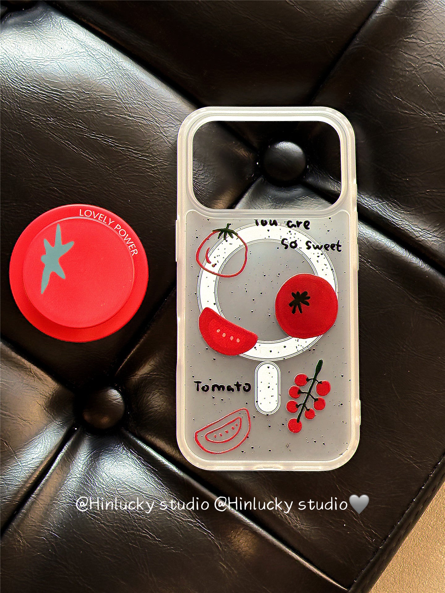 Ameigas Ink Tomato Magnetic Stand Phone Case