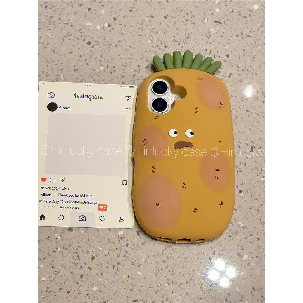 Ameigas Funny Cartoon Potato Silicone Protective iPhone Case