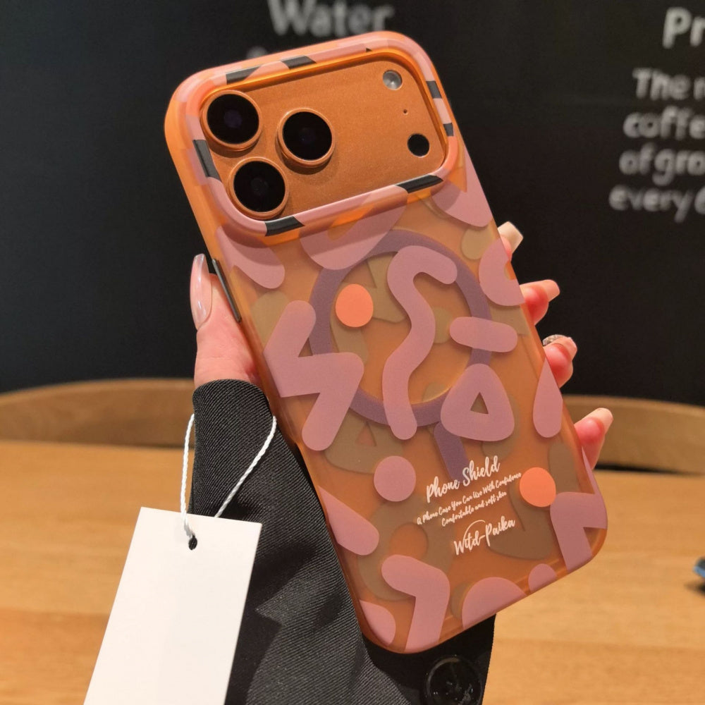 Ameigas Graffiti Matte Magnetic Full-Cover Protective Phone Case